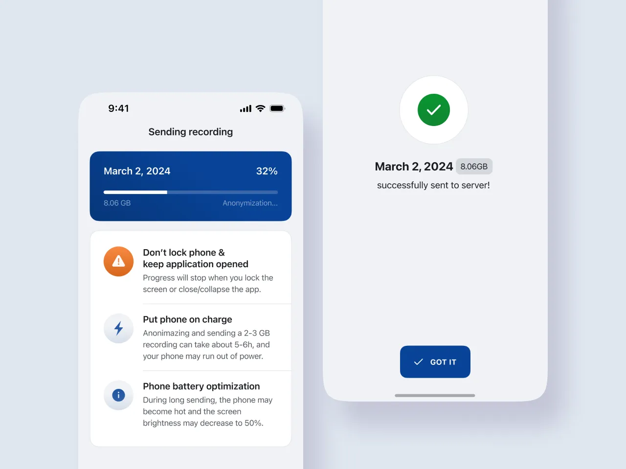 AI-powered medical recording app cover image showing the mobile recording workflow